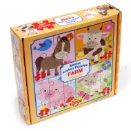Moja pierwsza układanka: Zwierzęta gospodarskie 4 w 1 baby puzzle