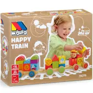 Molto: Zestaw drewnianych klocków z pociągiem Nature Happy Train