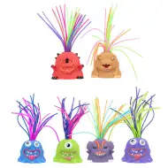 Monster Fun: Zabawkowa figurka potwora z rozciągliwymi włosami, dostępna w różnych wariantach, 1 sztuka