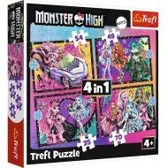 Monster High: Elektryzujący dzień 4 w 1 puzzle - Trefl