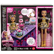 Monster High: Strasznie Słodkie Urodziny – Zestaw do dekoracji tortu z lalką Clawdeen Wolf - Mattel
