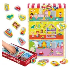 Montessori: Baby Box rozwojowa układanka-sorter kształtów - Lisciani zdjęcie 2