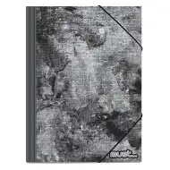 Musi: Szaro-czarna gumowa teczka 25x35 cm