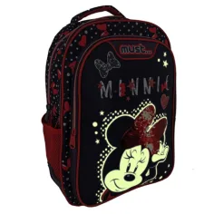 Must: Granatowo-czerwony plecak szkolny z Myszką Minnie 32x18x43 cm zdjęcie 2