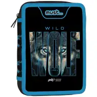 Must: Animal Planet - Wild Wolf dwupoziomowy piórnik z wyposażeniem 15x21x5 cm