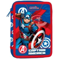 Must: Avengers - Piórnik dwupoziomowy Kapitan Ameryka 15x21x5cm