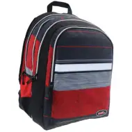 Must: Czerwono-Czarny 2 w 1 czterokomorowy plecak szkolny, plecak 47x25x33cm