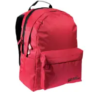 Must: Czerwony monochromatyczny plecak szkolny RipStop, 32x17x42 cm