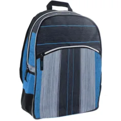 Must: Niebiesko-czarny plecak szkolny 2 w 1 z czterema przegrodami, 47x25x33 cm zdjęcie 2