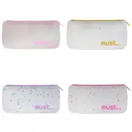 Must: Piórnik silikonowy z wzorem konfetti w czterech wariantach 20x10cm
