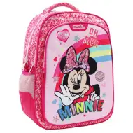 Must: Różowy plecak szkolny z cekinami Minnie Mouse, 32x18x43 cm