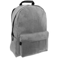 Must: Szary Monochrome Jeans plecak szkolny, 32x17x42 cm