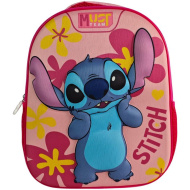 Must: Zaokrąglony plecak przedszkolny z motywem Stitch 3D, 26x10x32 cm