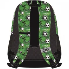 Must: zaokrąglony plecak szkolny z motywem piłki nożnej 32x18x43 cm zdjęcie 2