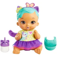 My Garden Baby: Słodka opieka - turkusowa lalka-kotek 30 cm - Mattel zdjęcie 2