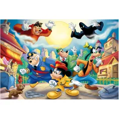 Myszka Miki - Detektyw 2 w 1 puzzle 108 elementów i kolorowanka 50x35 cm - Lisciani zdjęcie 2