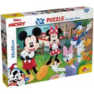 Myszka Miki 2 w 1 puzzle 24-elementowe i kolorowanka 35x25 cm - Lisciani