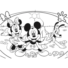 Myszka Miki 2 w 1 puzzle 48 elementów i kolorowanka 35x25 cm - Lisciani zdjęcie 3