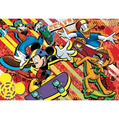 Myszka Miki 2 w 1 puzzle i kolorowanka 60 elementów 50x35 cm - Lisciani zdjęcie 2