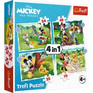 Myszka Miki Piękny Dzień 4 w 1 puzzle - Trefl