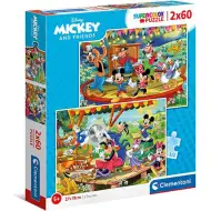 Myszka Miki Supercolor 2 w 1 puzzle 2x60 elementów - Clementoni