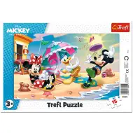 Myszka Miki Zabawa na plaży puzzle ramkowe 15 elementów - Trefl