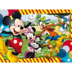 Myszka Miki i przyjaciele 2 w 1 puzzle ekologiczne 60 elementów i kolorowanka 70x50 cm - Lisciani zdjęcie 2