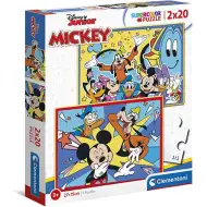 Myszka Miki i przyjaciele Supercolor 2 w 1 puzzle 2x20 elementów - Clementoni