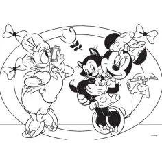 Myszka Minnie 2 w 1 maxi puzzle 24 elementowe i kolorowanka 70x50 cm – Lisciani zdjęcie 2