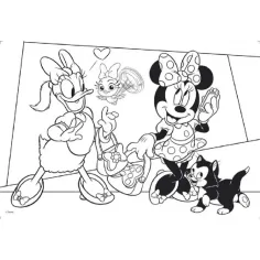 Myszka Minnie 2 w 1 maxi puzzle 2x24 elementów i kolorowanka 50x35 cm - Lisciani zdjęcie 3