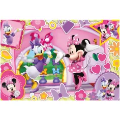 Myszka Minnie 2 w 1 puzzle i kolorowanka 60 elementów 50x35cm – Lisciani zdjęcie 2