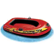 Nadmuchiwany ponton w kolorze czerwonym - Intex