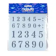 Nebulo: Małe liczby szablon z tworzywa sztucznego