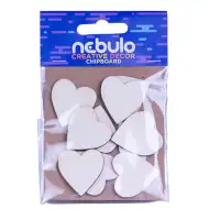 Nebulo: Mini serca dekoracyjne z kartonu, zestaw 10 sztuk