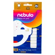 Nebulo: Naturalny biały zestaw plasteliny 12 sztuk