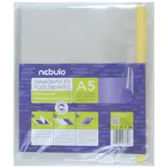 Nebulo: Okładka na zeszyt A5, 10 sztuk, samoprzylepna, gładka folia
