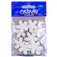 Nebulo: Zestaw 10 mini kartonowych dekoracji kwiatowych