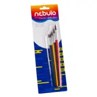 Nebulo: Zestaw 5 pędzli z drewnianą rączką (2-4-6-8-10)