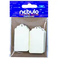 Nebulo: Zestaw 6 kartonowych dekoracyjnych zawieszek z etykietami