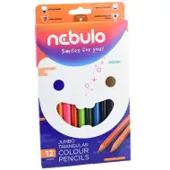 Nebulo: Zestaw dwunastu trójkątnych kredek Jumbo