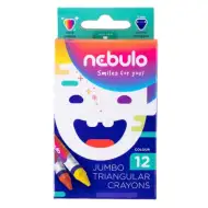 Nebulo: Zestaw jumbo kolorowych kredek woskowych, 12 sztuk