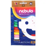 Nebulo: Zestaw kolorowej plasteliny 12 sztuk 200 g