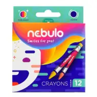 Nebulo: Zestaw kolorowych kredek woskowych, 12 sztuk