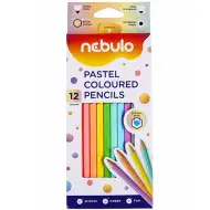 Nebulo: Zestaw pastelowych kredek ołówkowych 12 sztuk