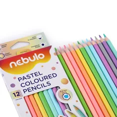 Nebulo: Zestaw pastelowych kredek ołówkowych 12 sztuk zdjęcie 2