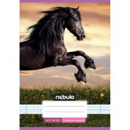 Nebulo: Zeszyt w linię dla klasy 1, A5 14-32 z uroczym wzorem - Konie