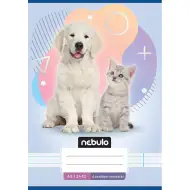 Nebulo: Zeszyt w linie dla klasy 4, format A5, 21-32, w pieski i kotki