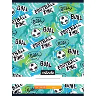 Nebulo: Zszyty gładki zeszyt z napisem "Football time" 80-32 A4