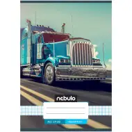 Nebulo: Zszyty zeszyt w kratkę z motywem ciężarówki, format A5, 27-32