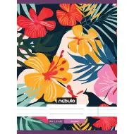 Nebulo: Zszyty zeszyt w linie w retro kwiatowy wzór 81-32 A/4